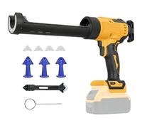 Cordless Caulking Gun for Dewalt 20V Max Battery (Tool Only), 10 Oz Electric Caulk Gun with Anti-Drip, Auto Retract, LED Light, 6 Speed, Dripless Caulking Gun for Filling, Sealing and Repair Windows