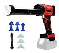 Cordless Caulking Gun for Makita 18V Battery,Electric Caulking Adhesive Guns with 450lm LED Light and 4 Adjustable Speeds，Anti-Drip,10 Oz/300ml for Kitchen,Bathroom,Window Sealing（ Not Battery）