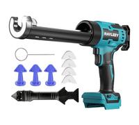 Cordless Caulking Gun for Makita 18V Battery, Electric Silicone Sealant Gun with 6-Speed & LED Light, Anti-Drip, 9pcs Tool Kit for 300ml Cartridges, Home Sealing,Filling,Installation(NO Battery)