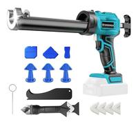 Cordless Caulking Gun for Makita 18V Battery(No Battery), Electric Silicone Sealant Gun w/ 4 Adjustable Speeds, LED Light, Drip-Free Adhesive 300ml Caulk Gun for Filling, Sealing