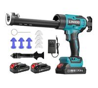 Cordless Caulking Gun for Makita 18V Silicone Sealant Gun with 2pcs Battery | Electric Applicator for 300ml Cartridges, Adjustable Speed, No-Drip Design for Sealing, Installation