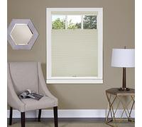 Cordless Cellular Pleated Window Shades - 27 Inch Width, 64 Inch Length - Alabaster - Light Filtering Top-Down Honeycomb Pull Down Blinds for Windows and Skylights by Achim Home Decor