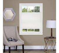 Cordless Cellular Pleated Window Shades - 30 Inch Width, 64 Inch Length - White - Light Filtering Top-Down Honeycomb Pull Down Blinds for Windows and Skylights by Achim Home Decor