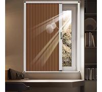 Cordless Cellular Shades With Aluminum Frame, Honeycomb Blinds Horizontal Sliding, 100% Blackout Privacy Protection Room Darkening Noise Lowering(85x50cm/33.5x19.7in)