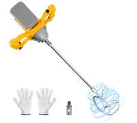 Cordless Cement Mixer for Dewalt 20v Battery, 1200W Electric Concrete Mixer, Portable Mortar Mixer with 6 Speed, Handheld Mud Mixer for Mortar, Fodder, Paint, Plaster, Thinset