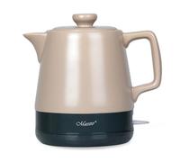 Cordless Ceramic Kettle Electric 1L Elegant Removable Lid Tea Pot Beige 1000W HQ