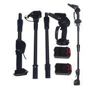 Cordless Chainsaw, 6 Inch Electric Chain Saw with 2 Rechargeable Batteries, Detachable Telescopic Pole for High Tree Branches and Garden Use