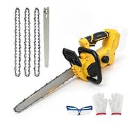 Cordless Chainsaw Compatible with DEWALT 18V 20V Battery, 12in Brushless Electric Chainsaw 9m/s with 75ml Oil Tank Tool-Free Tension & Safety Brake for Wood Trimming Cutting(NO Battery)