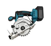 Cordless Circular Saw, Circular Saw 4.0Ah Battery, 4000RPM, 0-45°Bevel Cutting, 4.9" Cordless Electric Saw with Charger, Parallel Guide, Cutting Blade, 220V, Black, Silver, with 125MM Blade for Wood