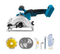 Cordless Circular Saw Compatible with Makita 18V Battery, 5 inch Circular Saws with 3 Blades, 1000W Copper Brushless Motor, 45°/90° Bevel, 25/40mm Depth for Cutting Wood Plastic (No Battery)
