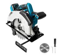 Cordless Circular Saw Compatible with Makita 18V Battery, 7-1/4" Electric Circular Saw with 2 Blades,5000RPM Brushless, 0-45° Bevel, for Wood Tile Metal Plastic Cutting