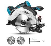 Cordless Circular Saw Compatible with Makita 18V Battery, 7 Inch 185mm Circular Saws with 2 Blades, 1200W Brushless Motor 3900RPM, 0-45° Bevel, 57mm/41mm Cutting Depth for Wood Plastic (No Battery)
