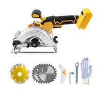 Cordless Circular Saw for Dewalt 18V 20V, 1000W 6200RPM Brushless Electric Circular Saws with 3pcs 125MM Saw Blades, 0-45° Bevel, 32mm Depth for Wood, Soft Metal, Plastic