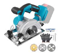 Cordless Circular Saw, No-Load Speed 8000 RPM Mini Circular Saw with Lightweight One-Hand Operation, Power Tools with Adjustable Bevel Angle 0-45°, Multi-Material Versatility for Wood, Metal, Plastic