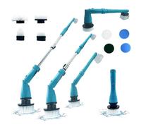 Cordless Cleaning Brush for Makita 18V Battery,Electric Spin Scrubber,with 8 Replaceable Brush Heads,Adjustable Extension Handle, for Cleaning Bathroom, Kitchen, Bathtub, Window