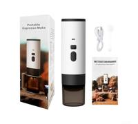 Cordless Coffee Maker Capsule & Ground 90ml | Works with capsules and grounds, 12V car compatible, fast 80s brew, compact 7x27cm