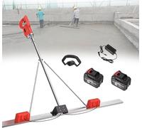 Cordless Concrete Finishing Tool with Anti-Vibration Design and Leveling Ruler