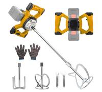 Cordless Concrete Paddle Mixer for Dewalt 20V Battery Plastering Mixer | 6 Speed Adjustable, Portable Cement Paint Mortar Plaster Mixing Paddles for Mixing Fodder Glue Putty (No Battery)