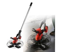 Cordless Concrete Power Trowel Machine, Electric Smoother Wall Sander, Polishing Machine Cement Wall, with 5 Types of Grinding Discs and Detachable Extension Rod