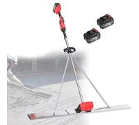 Cordless Concrete Screed Vibratory Kit - 9 Speed Adjustment and Power Display for Efficient Surface Leveling and Smoothing