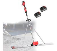 Cordless Concrete Screed Vibratory Kit with 9 Speed Adjustment and Power Display for Efficient Surface Leveling