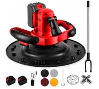 Cordless Concrete Trowel Polisher, 6 Speed Wall & Floor Machine with LED Light, Self-Adhesive Disc, 13000mAh Battery for Efficient Finishing
