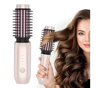 Cordless Curling Brush Pro: 7000mAh Rechargeable Curler Brush by 4 Heating up to 210°C, Negative Ions Salon Smooth Tangle-Free Hair Styling in Minutes, for Travel & Home
