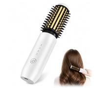 Cordless Curling Brush, Rechargeable Heated Round Hair Curler for Travel