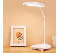 Cordless Desk Lamp Reading Light 40 LED, Rechargeable Large Battery Operated 2400M Table Lamp Bedroom,Touch 3 Modes Dimmable,Small Kids Study Bedside Lamp,Two Ways Power,Gooseneck White