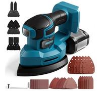 Cordless Detail Sander for Maki-ta, 5-in-1: Random Orbital, Fine, Detail, Contour, and Finger Sander, Dust Collection Box, 6 Additional Attachments, 24 Sandpapers, Without Battery or Charger