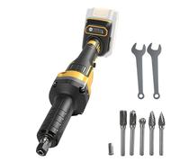 Cordless Die Grinder Compatible with Dewalt 18V 20V, Brushless Electric Straight Grinder with 5PCS 6MM Shank Grinding Bits for Rust Removal Grinding Polishing Deburring (No Battery)
