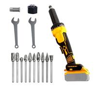 Cordless Die Grinder Compatible with Dewalt 20V Battery, 26000 RMP Brushless Grinder with 10pcs 6mm Carbide Burr, 4 Variable Speeds Hand Brushless Grinder for Rust Removal, Polishing (No Battery)