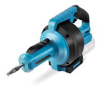 Cordless Drain Cleaner Electric Plumbing Snake, Cordless Electric Drain Auger Compatible with Makita 18V Battery, Ø9mm 7.6M Pipe Cleaning Spiral for 3/4"-2" Pipe (Not Battery)
