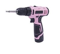 Cordless Drill, 12V Cordless Drill Set Pink Battery Powered Power Cordless Drill Driver Power Driver Kit, Power Drill Set Tool