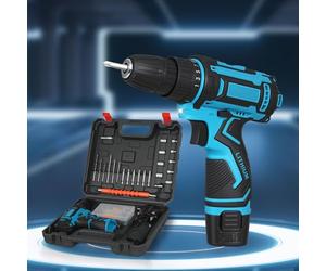 Cordless Drill, 12V Light Electric Screwdriver Driver, 74PCS Power Mini Combi Drill and Screwdriver Set with 2000mAh Battery, 3/8-inch Keyless Chuck, 25+1 Torque, Small Hand Drills Driver DIY Tools