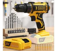 Cordless Drill, 20V Power Drill Set with 25+1 Max 370 in-lb Torque, Electric Combi Drills and Screwdriver Set, 3/8" Keyless Chuck, 42Pcs Bits, 2000mAh Battery Drills Driver Tools for Home Repair DIY