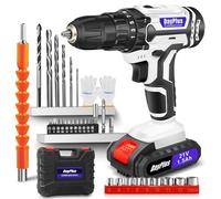 Cordless Drill, 21-Volt Electric Screwdriver Drill 2 Variable Speed, LED Work Light,1.5 Ah Battery, MAX 45NM with 29PCS Drill Bits Set DIY Tool for Home Drilling Wood/Metal
