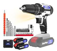 Cordless Drill, 21-Volt Electric Screwdriver Drill 2 Variable Speed, LED Work Light,2x1.5 Ah Battery, MAX 45NM with 29PCS Drill Bits Set DIY Tool for Home Drilling Wood/Metal