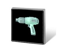 Cordless Drill CutSquare Metal Badge Printed Brooches Cute Button Decorations Pins for Backpack Clothing