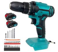 Cordless Drill Driver 18V/21V, for Makita 2X 3.0AH Battery, Electric Screwdriver Set with 26pcs DIY Accessory Kit, 2 Speed, 25+3 Position, for Home DIY