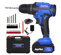 Cordless Drill Driver 21V, Combi Drill with 2 Batteries and Charger, 45Nm Electric Screwdriver Set Rechargeable, 25+1 Torque Electric Drills, 3/8" Chuck, 2 Speeds, for Home DIY Project
