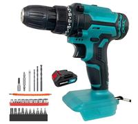 Cordless Drill Driver 21V,Compatible with Makita 18V Battery, 26Pcs Drill Bits, 1x 3.0AH Battery,LED Light,2-Speed,25 + 3 Torque