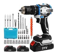 Cordless Drill Driver 21V,with 2 Batteries,Brushless Motor 70N.m Hammer Drill with 31PC Accessory Kit,3-in-1 Impact Drill for Screwdriving,Drilling & Chiseling | Ideal for Home & Garden DIY Projects