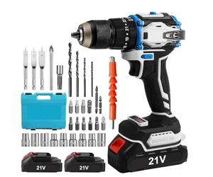 Cordless Drill Driver 21V,with 2 Batteries,Brushless Motor 70N.m Hammer Drill with 31PC Accessory Kit,3-in-1 Impact Drill for Screwdriving,Drilling & Chiseling | Ideal for Home & Garden DIY Projects