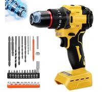 Cordless Drill Driver for Dewalt 18V 20V Max Lithium-Ion Battery, 130Nm Brushless Electric Screwdriver Set with 20+3 Torque, 2-Speed, 10mm Drill Chuck, for Home Garden DIY Project (No Battery)