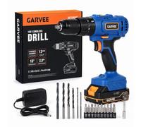 Cordless Drill Set 18V, 45N·m High Torque, Updated to a UK-Standard Plug | 20+1+1 Precision Control,2000mAh Li-Ion Batteries & Fast Charger, Built-in LED, 20pcs Accessories Kit for Home DIY