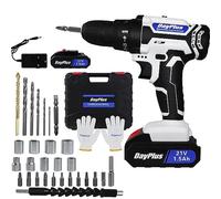 Cordless Drill Set, 21V Electric Power Drill Driver with Battery and Charger, 45N·m & 25+1 Torque Setting, 10mm Chuck, 2 Variable Speed, LED Work Light, 29PCS Accessories and Carrying Box