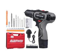 Cordless Drill Sets Electric Drill 25+1 Torque Setting for Home Reconstruction, DIY Handicrafts, Woodworking, Landscaping Work, Car Maintenance 16.8V 1500mah Battery, UK Plug