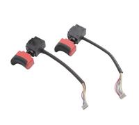 Cordless Drill Trigger Switch, Power Tool Replacement Part for Metabo BS12BL SB18LBL BS18LBLQ 343411770, 7.2V-24V Variable Speed Control, Durable Plastic and Metal Construction, Black and Red, Pack