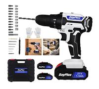 Cordless Drills Electric Screwdriver Electric Drill Hammer Drill Power Drill, 21V Drill Set 29 PCS Accessories, 2x1500mAh Battery, 45N·m Max Torque, 25+1 Combi Drill Prefect for Wood Drilling & Screws